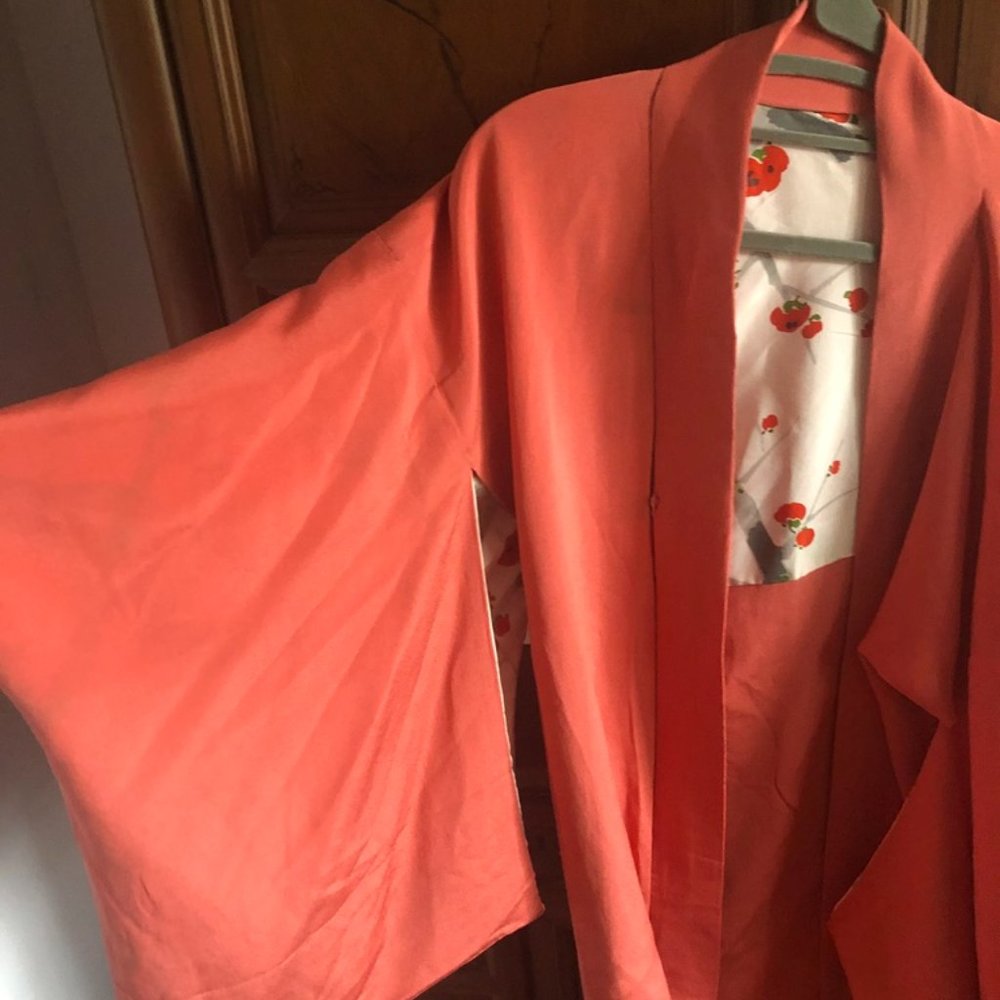 Vintage salmon Kimono top jacket